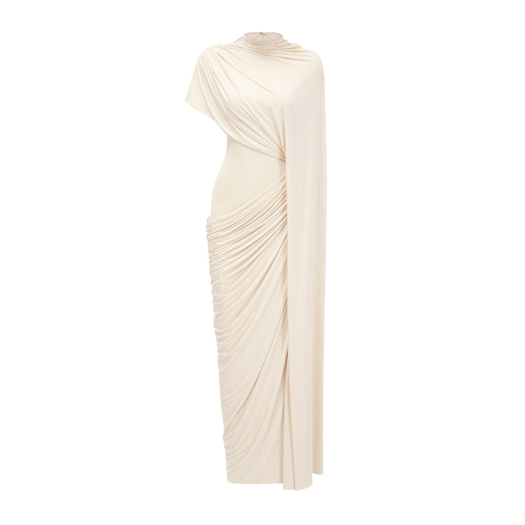 Fenella Asymmetrical Draped Cape & Dress Matching Set