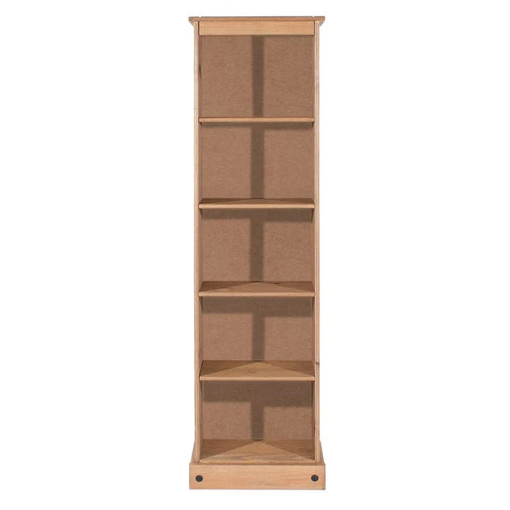 Wood Bookcase Tall Narrow Corona Collection | Furniture Dash