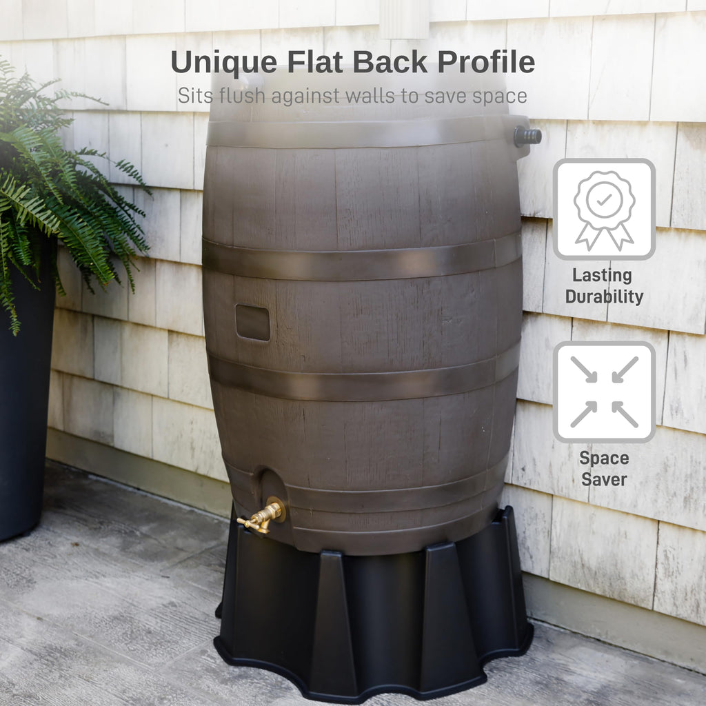 RTS Home Accents 50-Gallon Rain Barrel with Brass Spigot