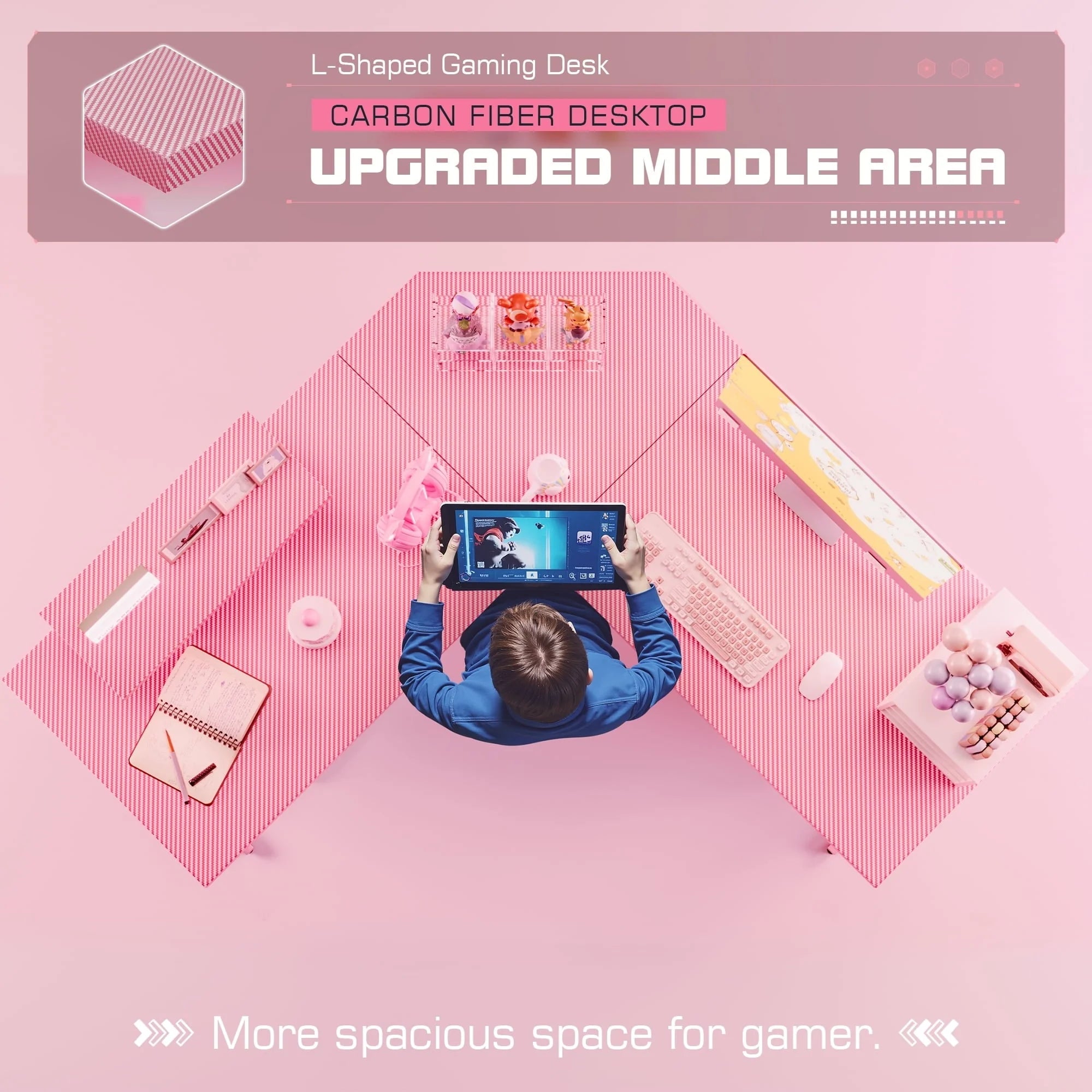 Homall L-Shaped Gaming Desk Computer Corner Desk Office Writing Desk