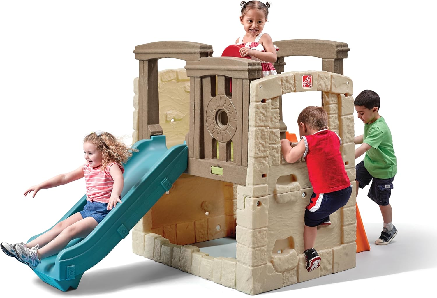 STEP2 Woodland Climber II Kids Playset with Slide & Wall