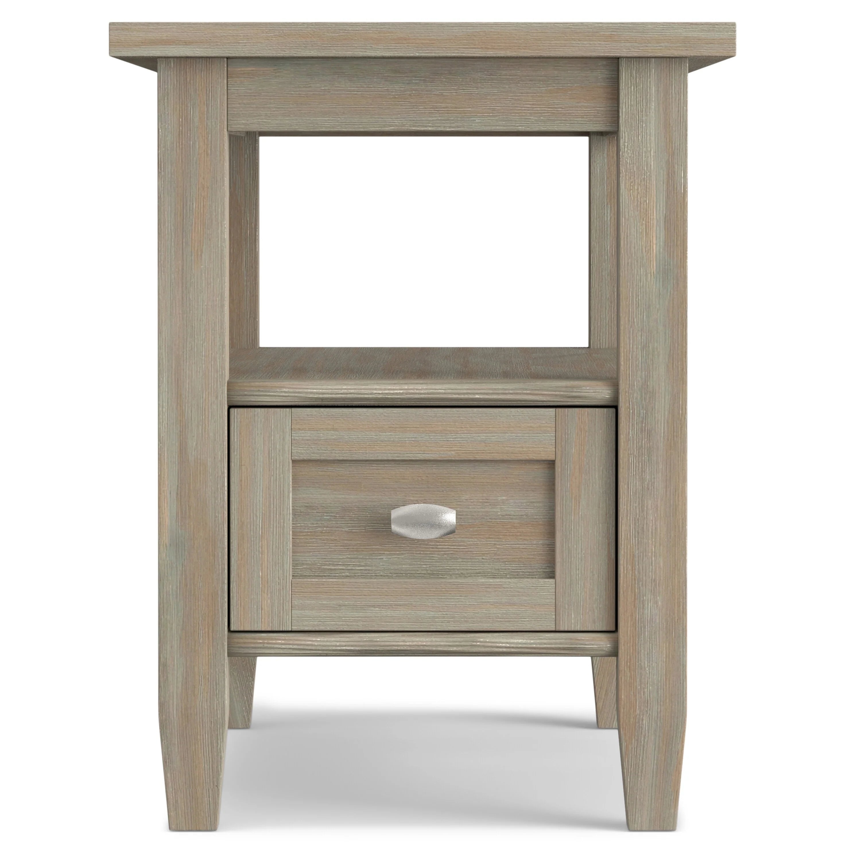 WYNDENHALL Norfolk SOLID WOOD 14 inch Wide Rectangle Transitional Narrow Side Table - 14 Inches wide