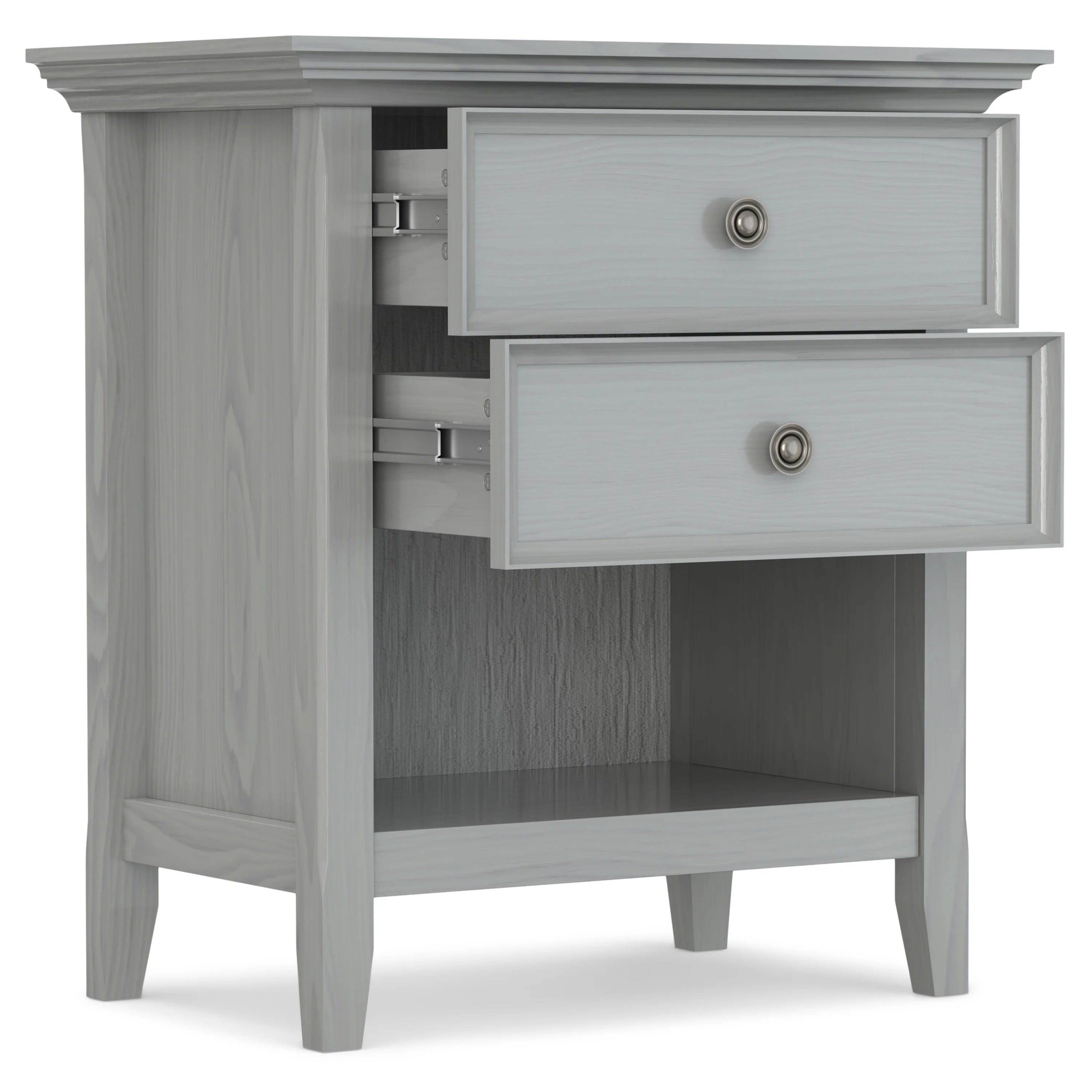 WYNDENHALL Halifax SOLID WOOD 24 inch Wide Bedside Nightstand Table
