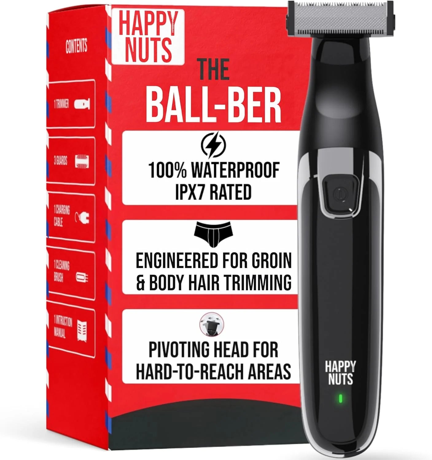 HAPPY NUTS The Ballber�� Electric Body Hair Trimmer for Men