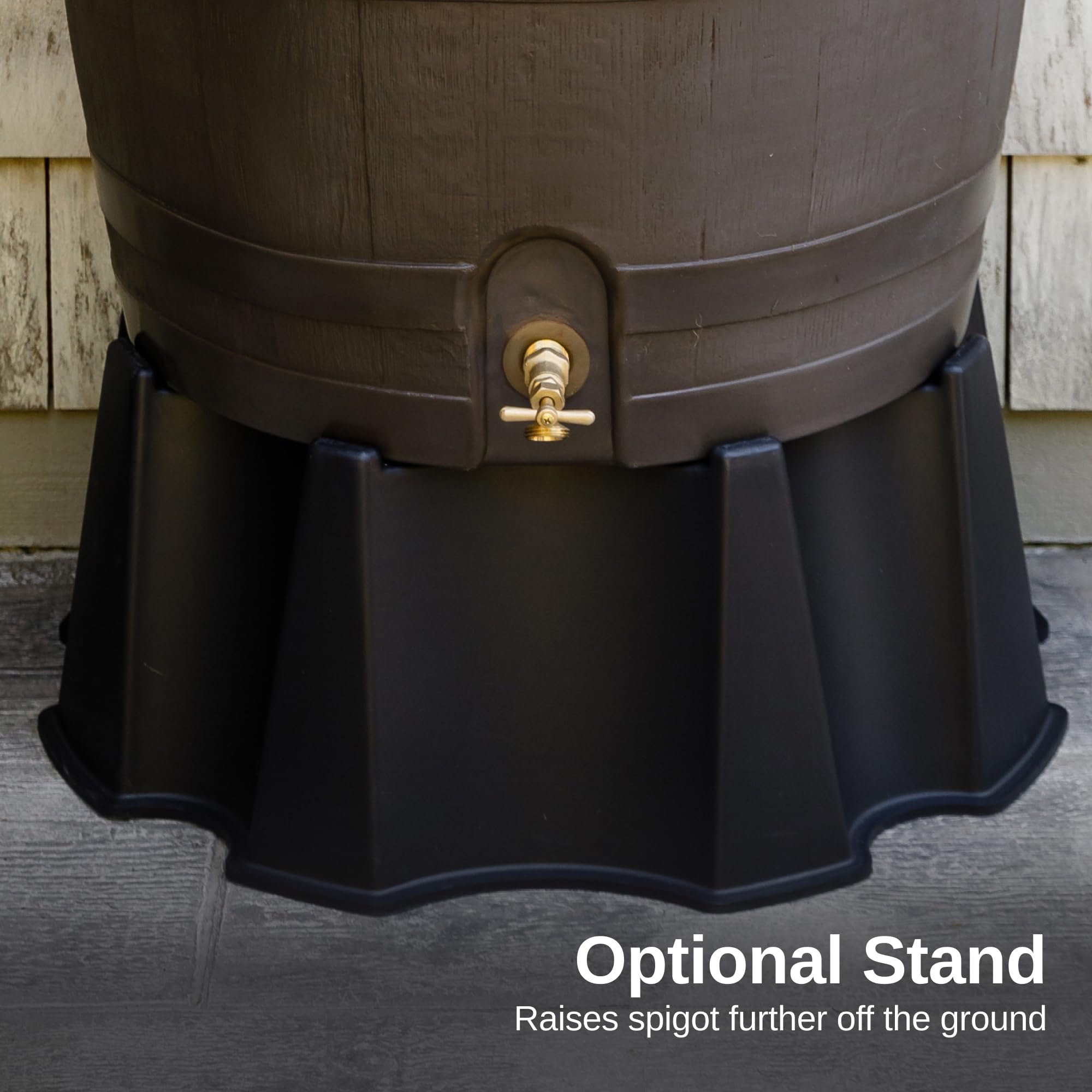 RTS Home Accents 50-Gallon Rain Barrel with Brass Spigot