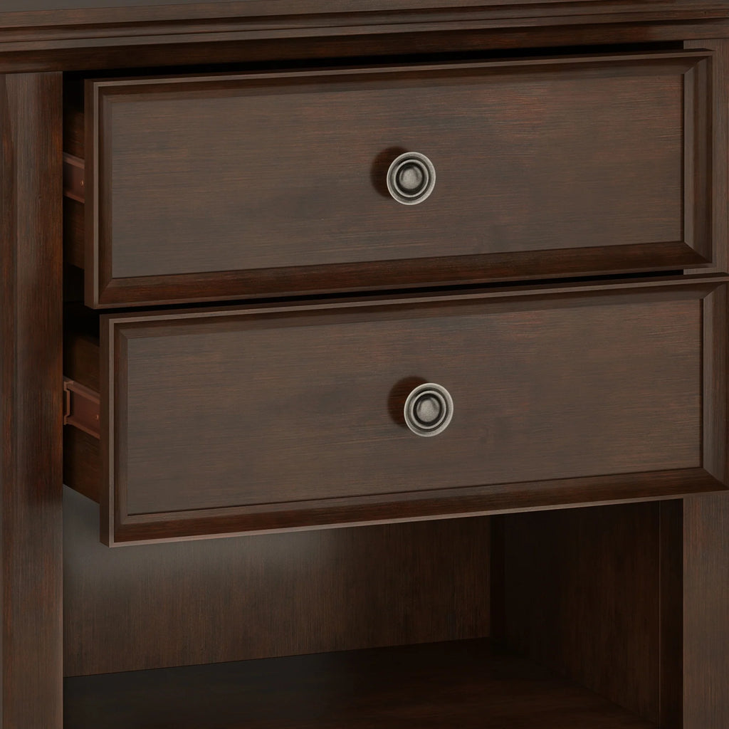 WYNDENHALL Halifax SOLID WOOD 24 inch Wide Bedside Nightstand Table