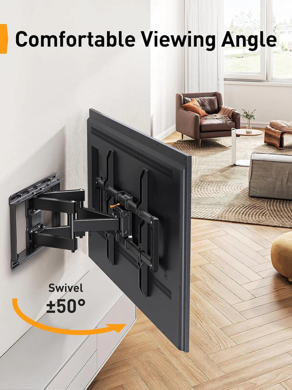 Perlegear Full Motion TV Wall Mount for 42-85 inch TVs