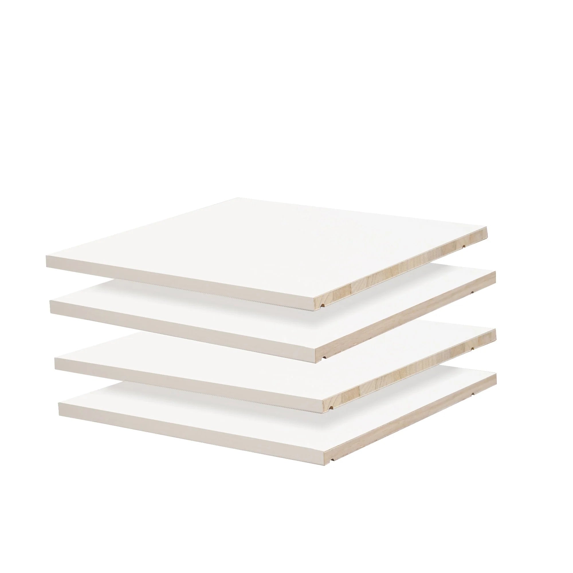 Palace Imports 100% Solid Wood Set of 4 Small Shelves for Kyle Wardrobe Armoires