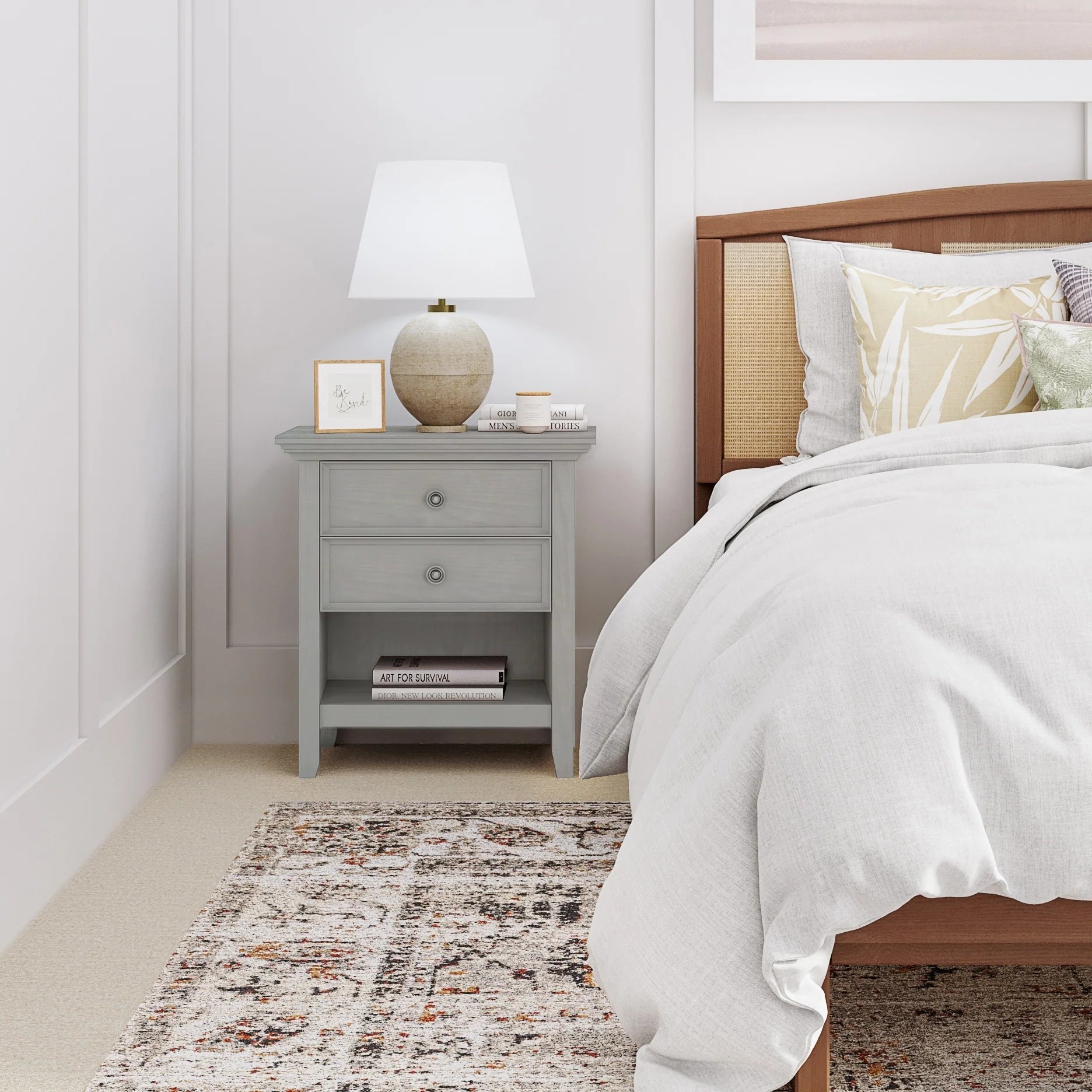 WYNDENHALL Halifax SOLID WOOD 24 inch Wide Bedside Nightstand Table