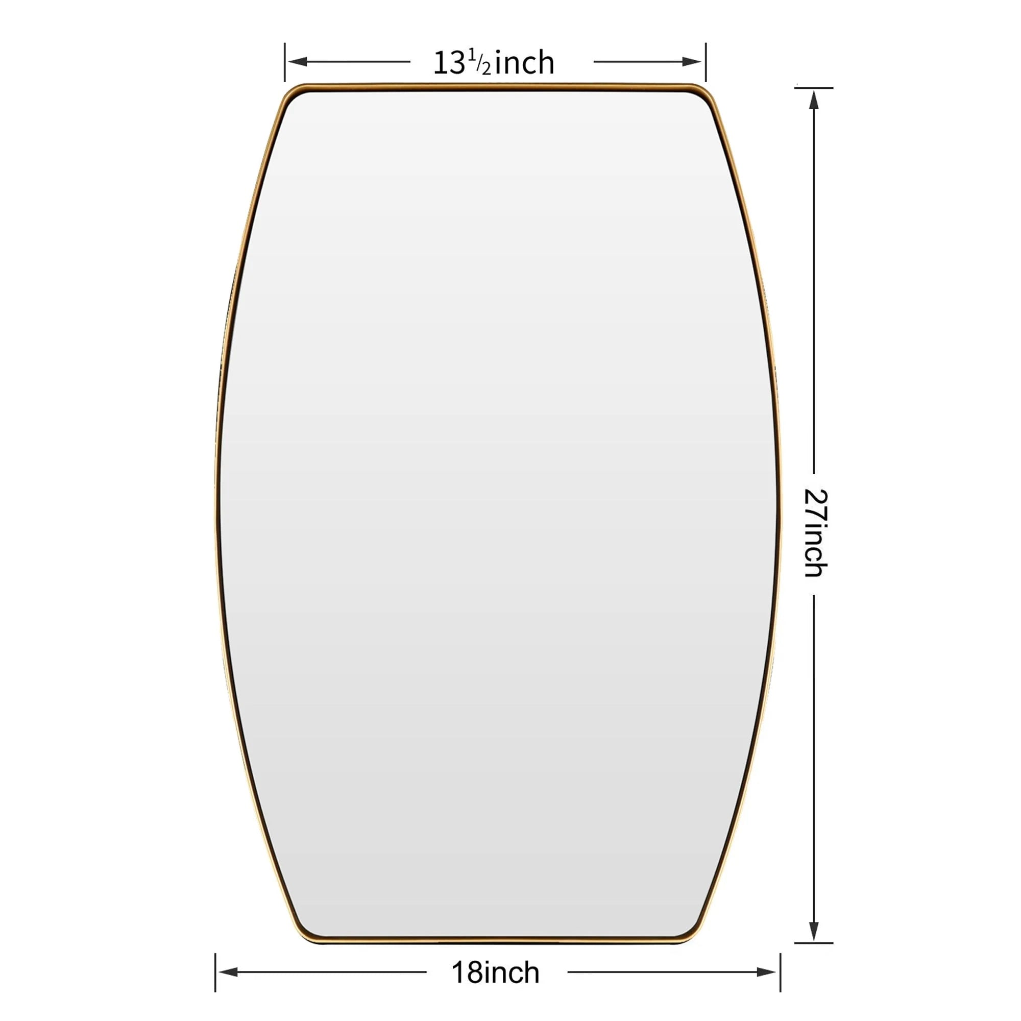 MacLuu Oblong Metal Wall Mirror