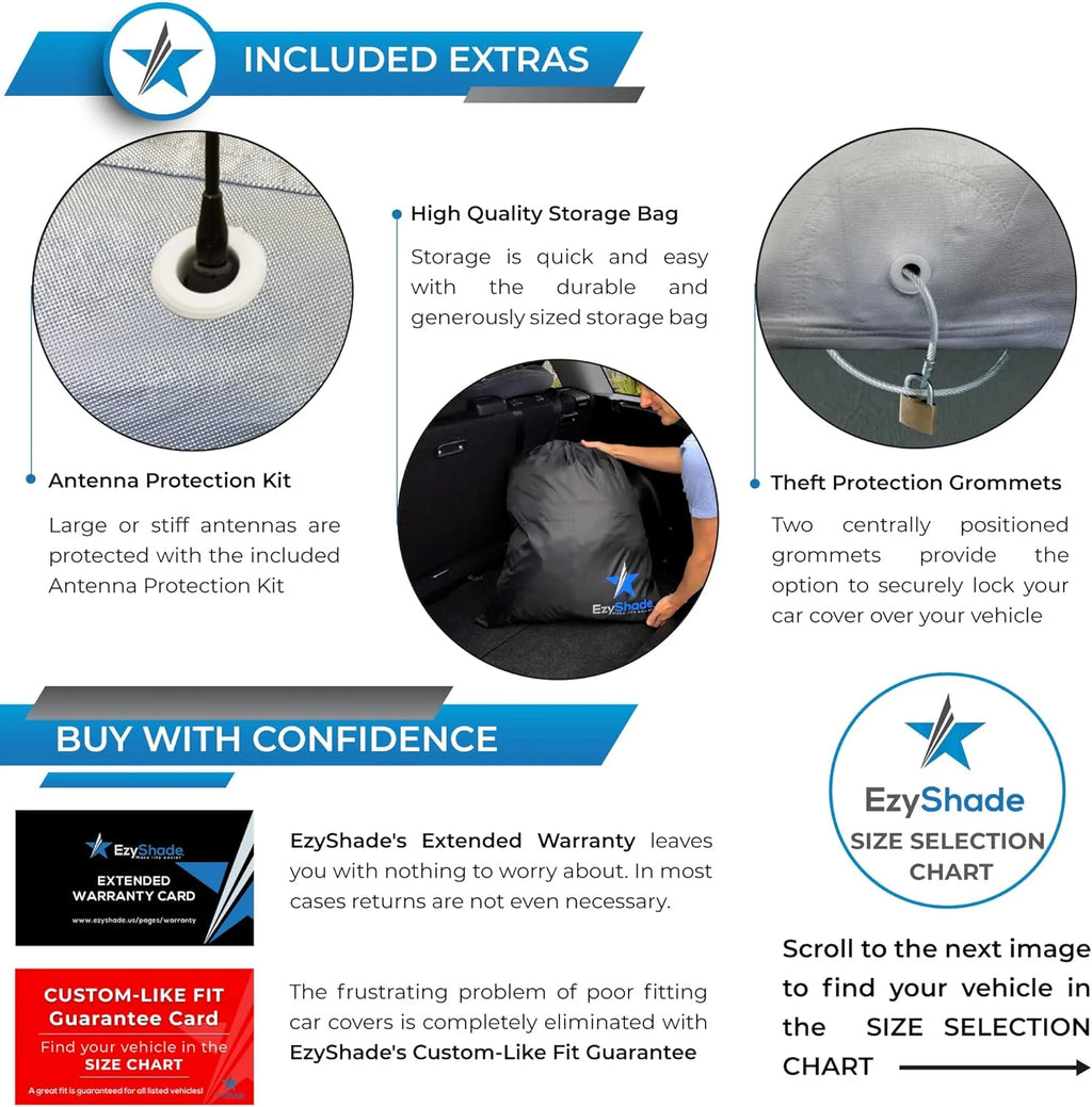 EzyShade 10-Layer Car Cover Waterproof All Weather