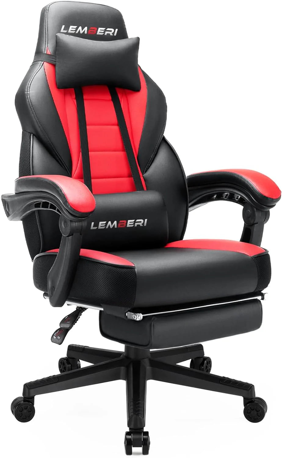 LEMBERI Video Game Chair with Footrest - Big & Tall 400Lb Capacity