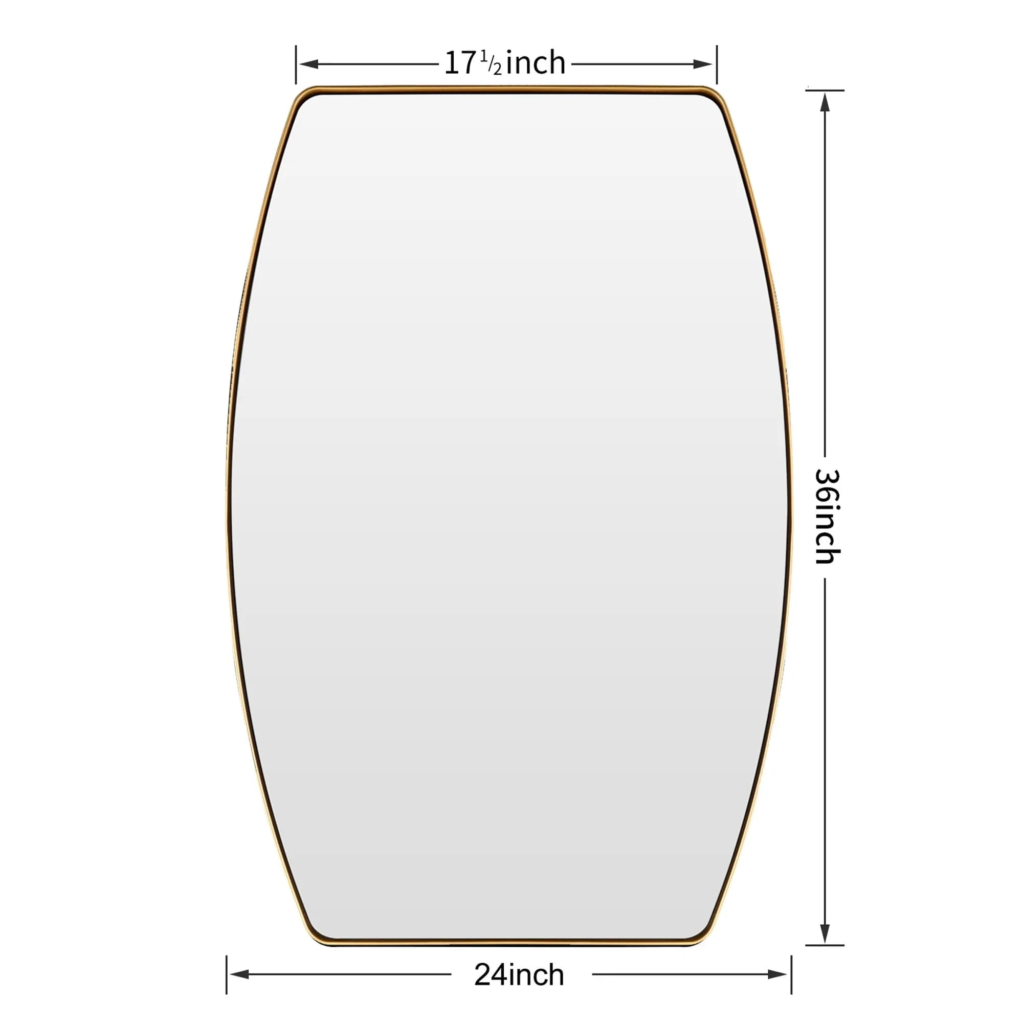 MacLuu Oblong Metal Wall Mirror