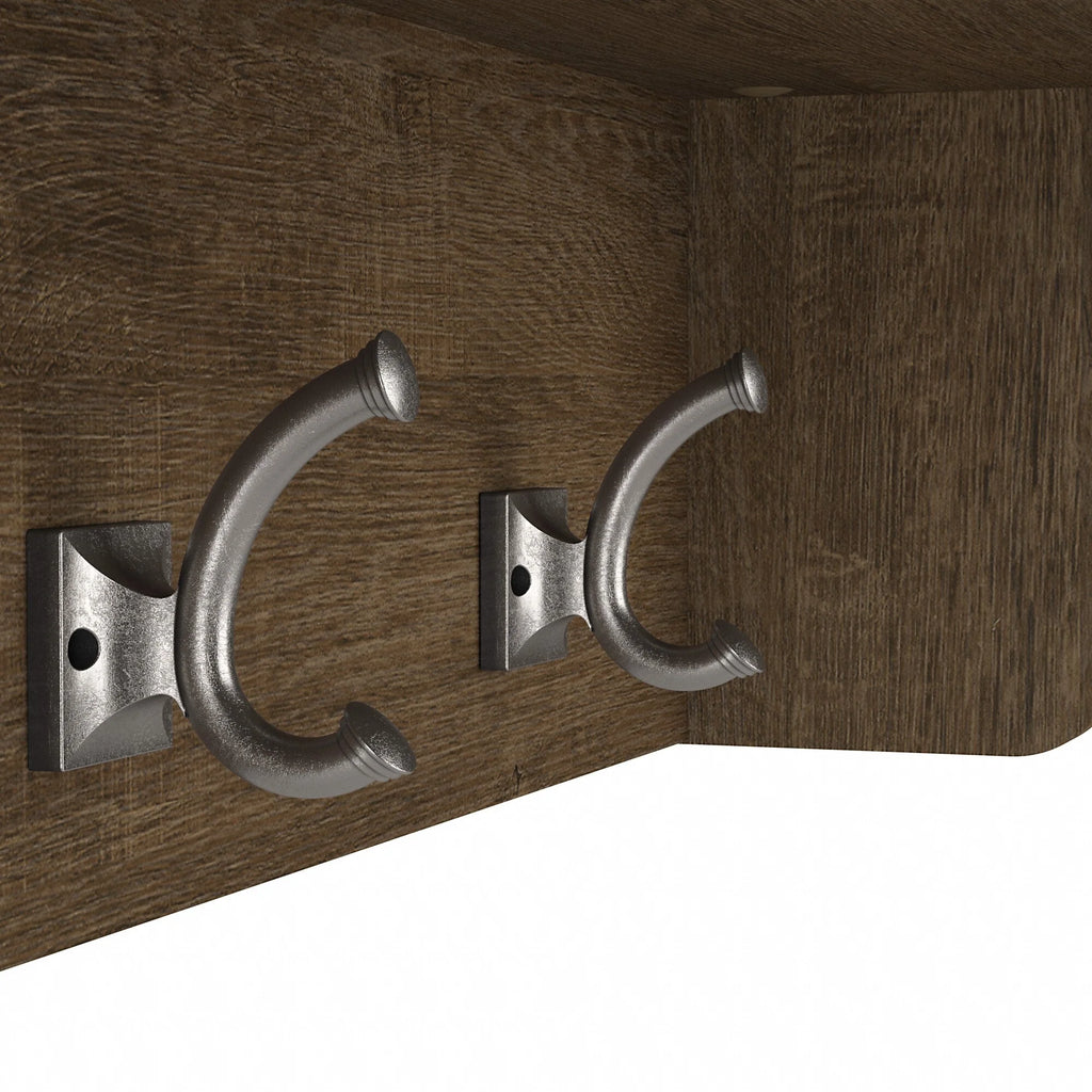 Woodland 40W Wall Mounted Coat Rack with Shelf by Bush Furniture