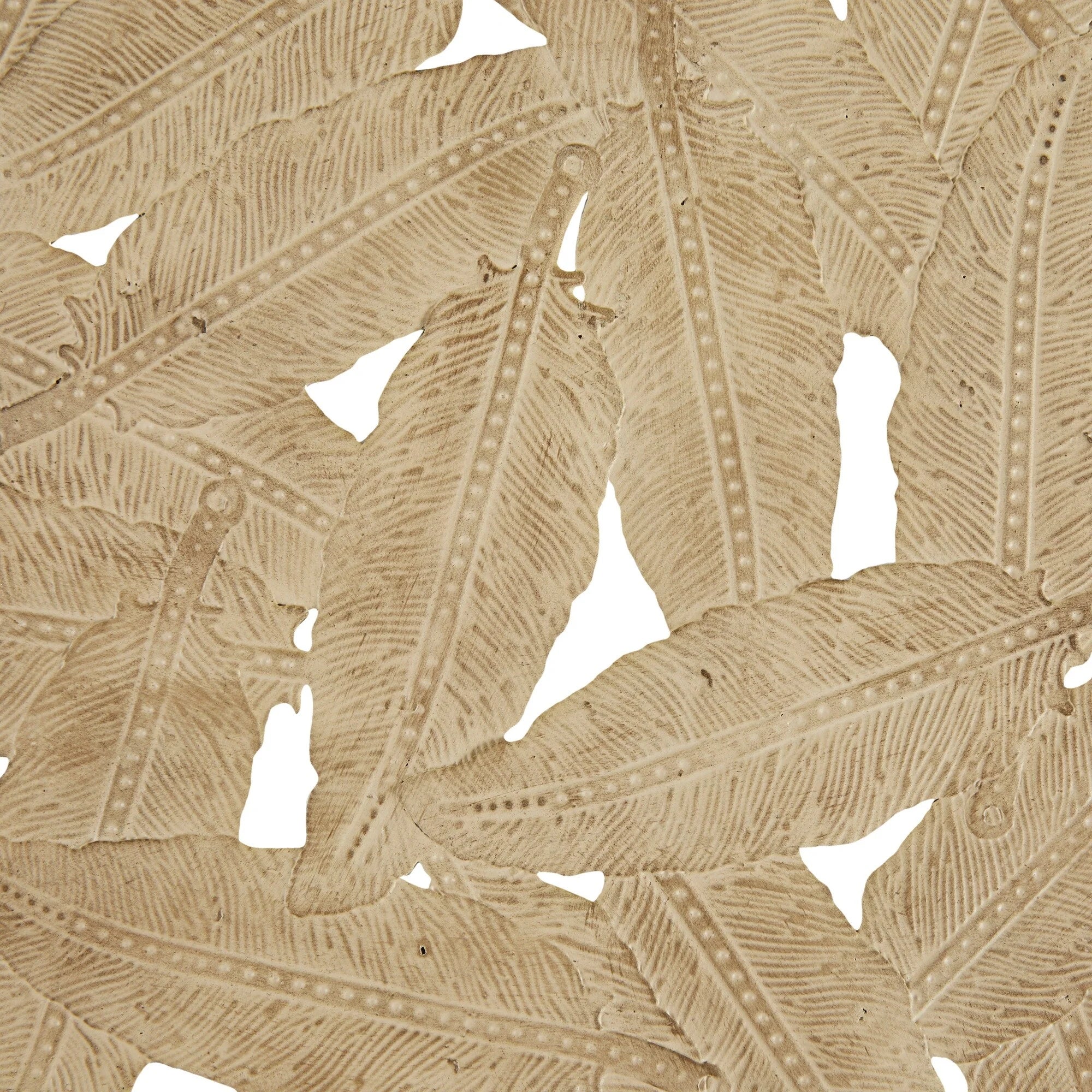 Madison Park Rosalie Textured Feather 3-piece Metal Disc Wall Decor Set