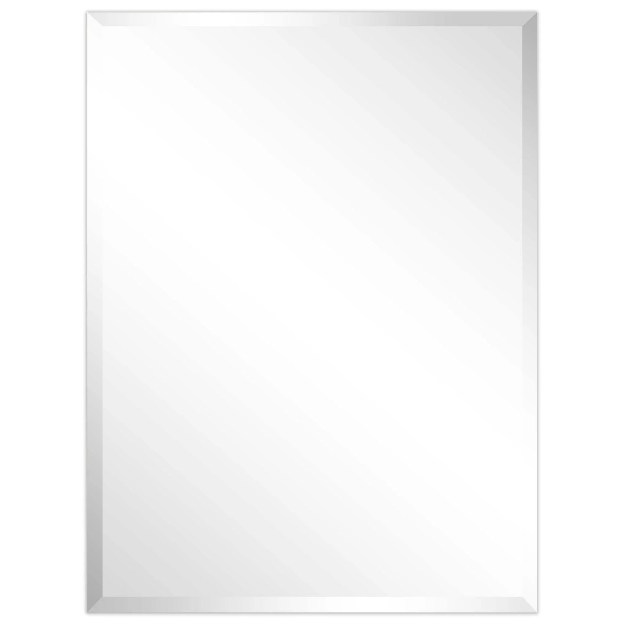 Frameless Beveled Prism Wall Mirror-Square/Rectangluar - Clear