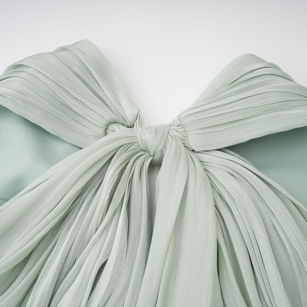 Uranie Mint Green Gathered Maxi Dress