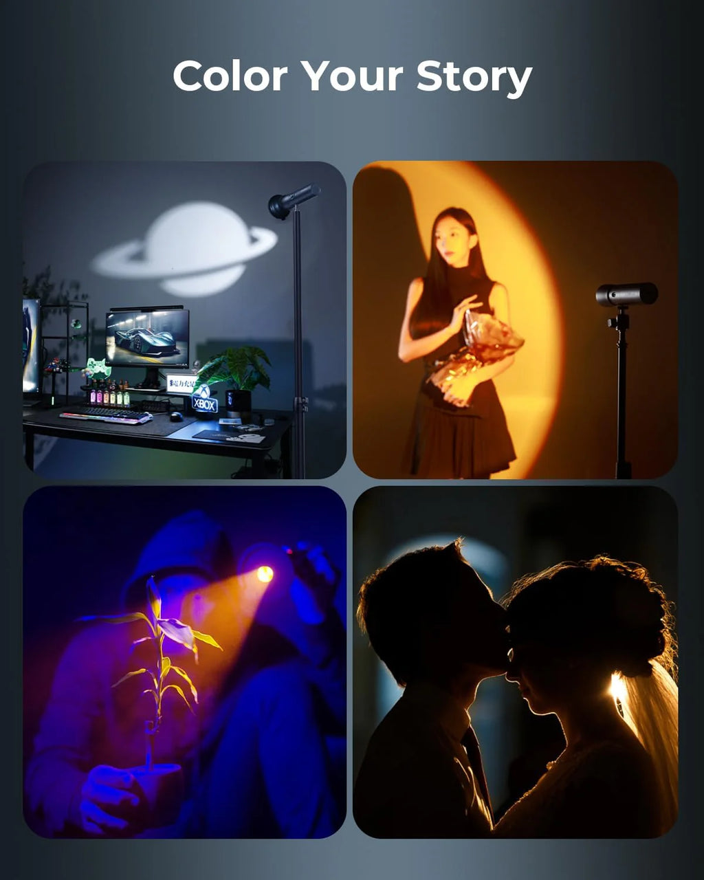 Smallrig RGB LED Photography Flashlight, 4 Color Fill Light