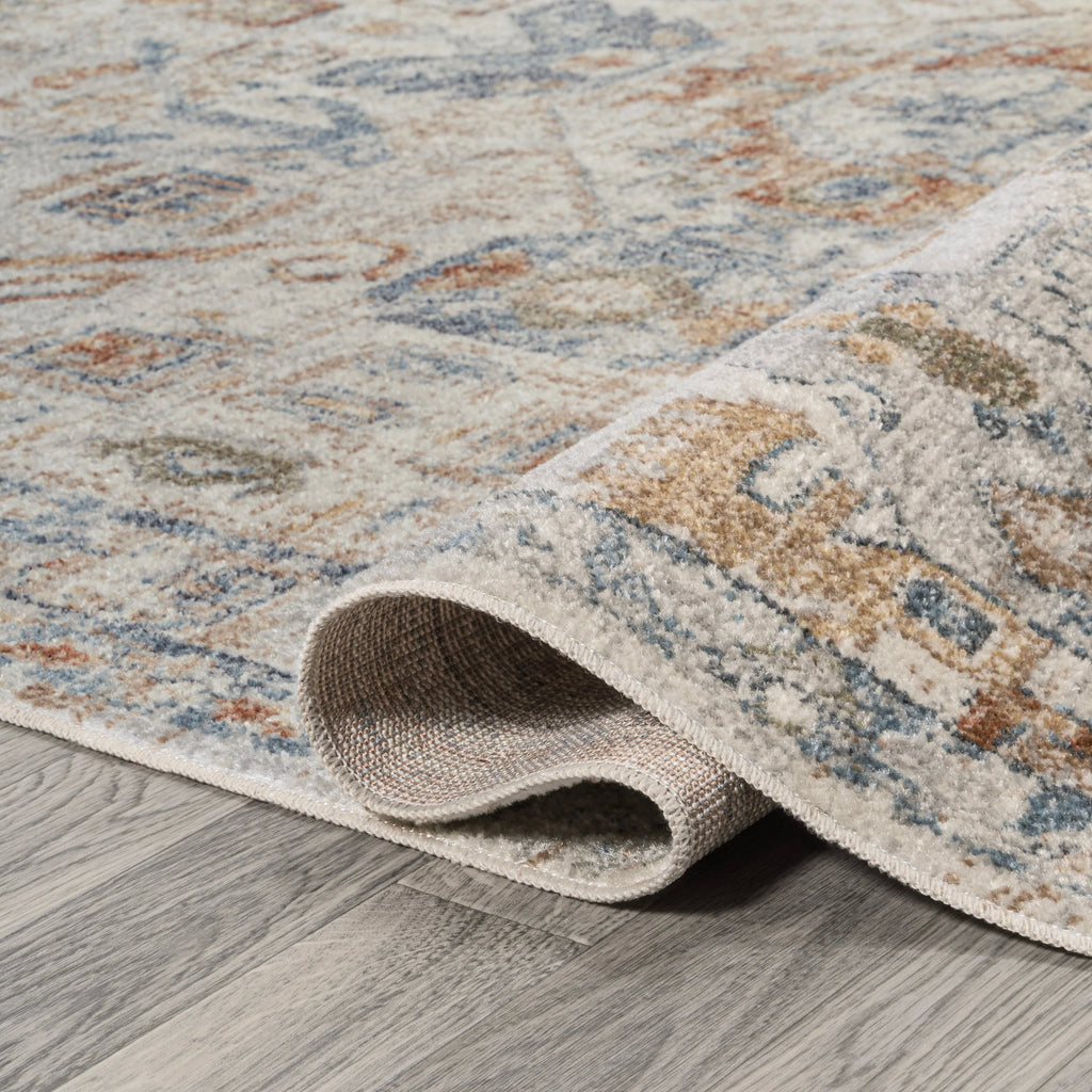 JONATHAN Y Brandy Bohemian Medallion Low-Pile Machine-Washable Cream/Terra Area Rug
