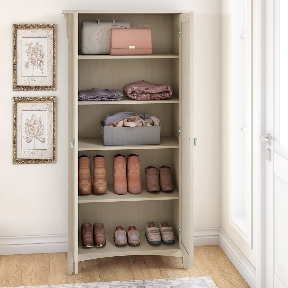 Bush Furniture Salinas Tall Storage Cabinet with Doors