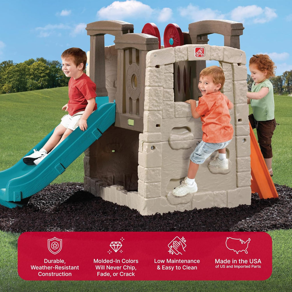 STEP2 Woodland Climber II Kids Playset with Slide & Wall