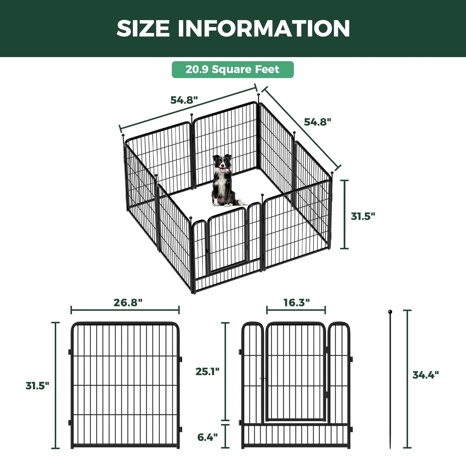 FXW Rollick Unleashed Dog Playpen - 32" for Small Dogs