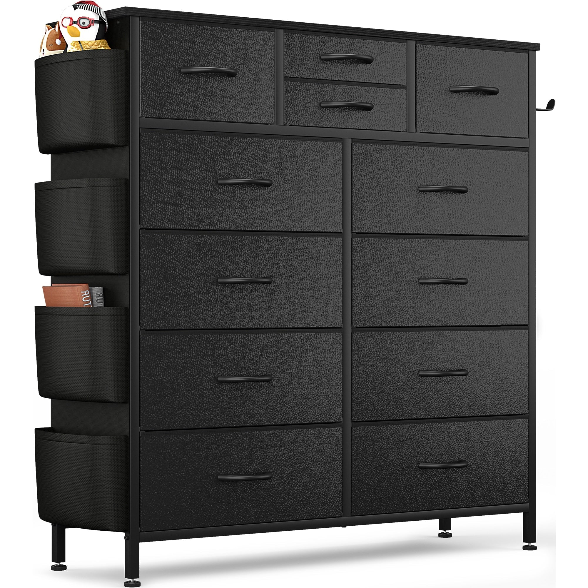 12 Drawer Dresser Fabric Tall Dressers for Bedroom Chest of Drawers