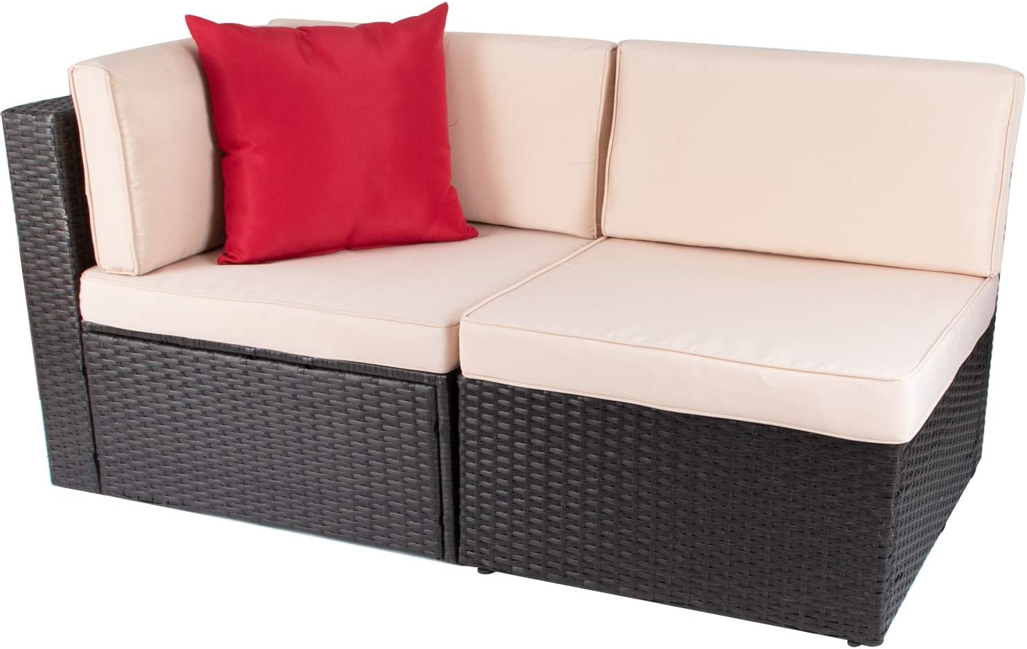 DEVOKO 5 Pieces All-Weather Patio Furniture Set with Cushions