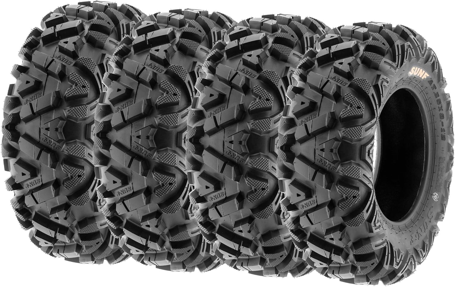 SUNF Power.I ATV UTV All-Terrain Tires Set of 4 25X8-12 25X10-12
