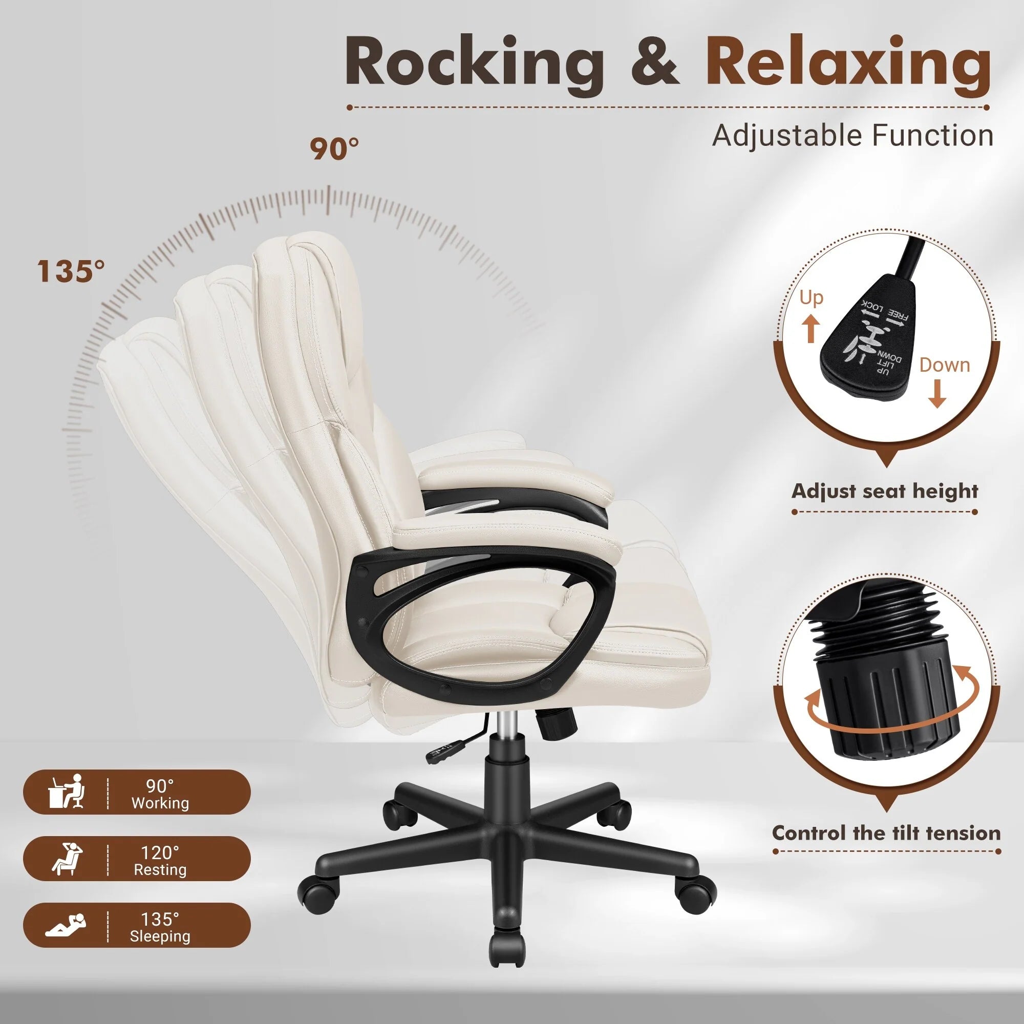 Homall Office Desk Chair High Back Executive Ergonomic Computer Chair