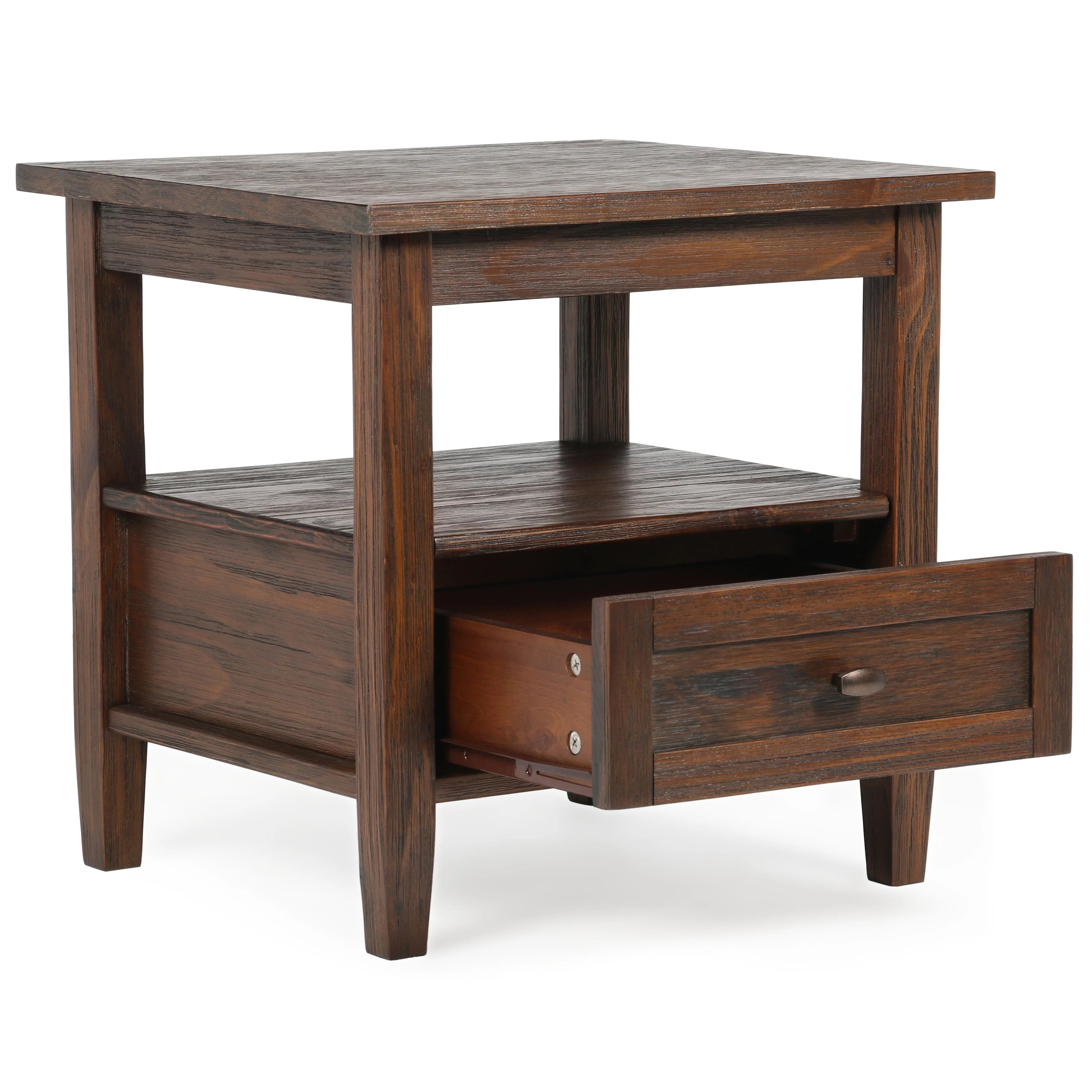 WYNDENHALL Norfolk SOLID WOOD 20 inch Wide Rectangle Transitional End Side Table - 20 inch Wide