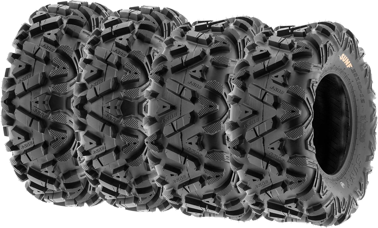 SUNF Power.I ATV UTV All-Terrain Tires Set of 4 25X8-12 25X10-12