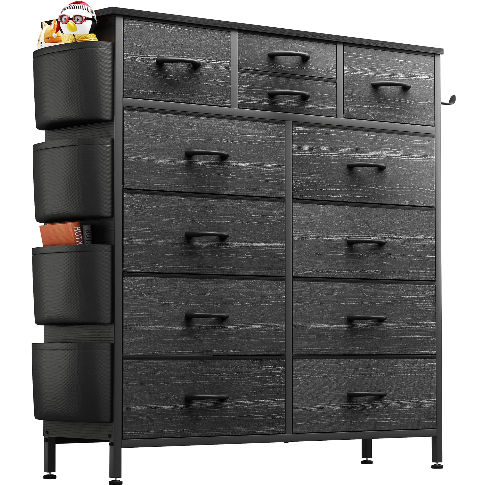 12 Drawer Dresser Fabric Tall Dressers for Bedroom Chest of Drawers