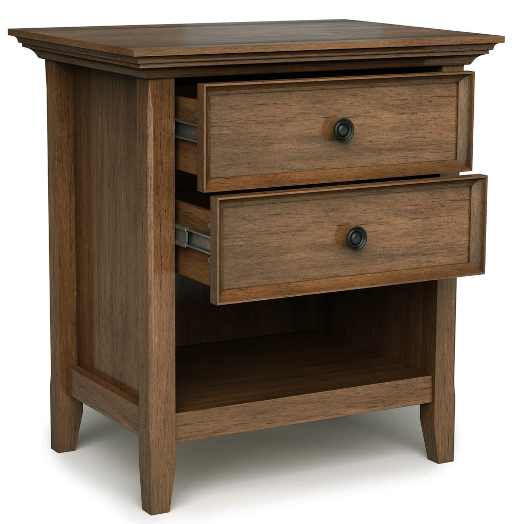 WYNDENHALL Halifax SOLID WOOD 24 inch Wide Bedside Nightstand Table